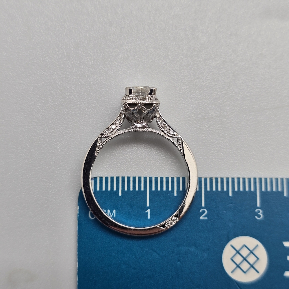 $4790 Simply TACORI 18K White Gold 1 Ct Center Lab Grown IGI Cert Diamond Ring 7 - Picture 12 of 14